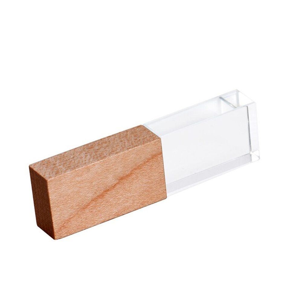 Wooden Crystal USB Flash Drive 2GB 4GB 8GB 16GB 32GB Wood Acrylic USB Sticks Good Eco-Friendly Promo Gifts
